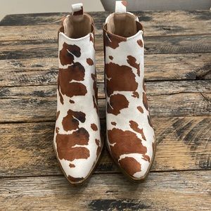 Cowprint Booties